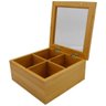 Caixa de chá com 4 Nichos Bambu - 2