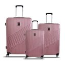 Ver imagem 1 de Kit Conjunto Mala Viagem Santino 7003 Expansor 360 Tsa G M P - Rosa