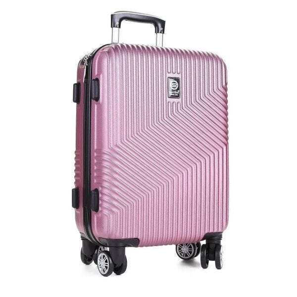 Mala Viagem Santino 7003 Rígida Abs Rodinhas 360 Tsa Grande - Rosa