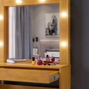 Ver imagem 5 de Penteadeira Camarim Romance com Espelho e LED 103 cm Naturalle - Mavaular
