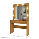 Ver mais imagens de Penteadeira Camarim Romance com Espelho e LED 103 cm Naturalle - Mavaular