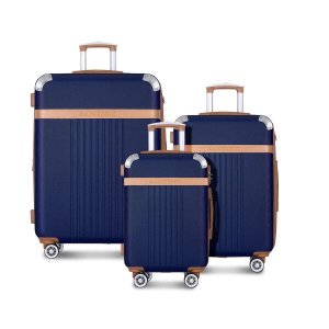 Kit Conjunto Mala Viagem Santino B182 Expansor 360 Tsa G M P - Azul