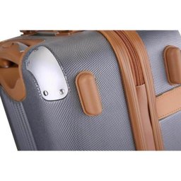 Kit Conjunto Mala Viagem Santino B182 Expansor 360 Tsa G M P - Cinza - 3