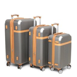 Kit Conjunto Mala Viagem Santino B182 Expansor 360 Tsa G M P - Cinza - 11