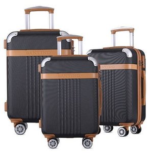 Kit Conjunto Mala Viagem Santino B182 Expansor 360 Tsa Gm P - Preto