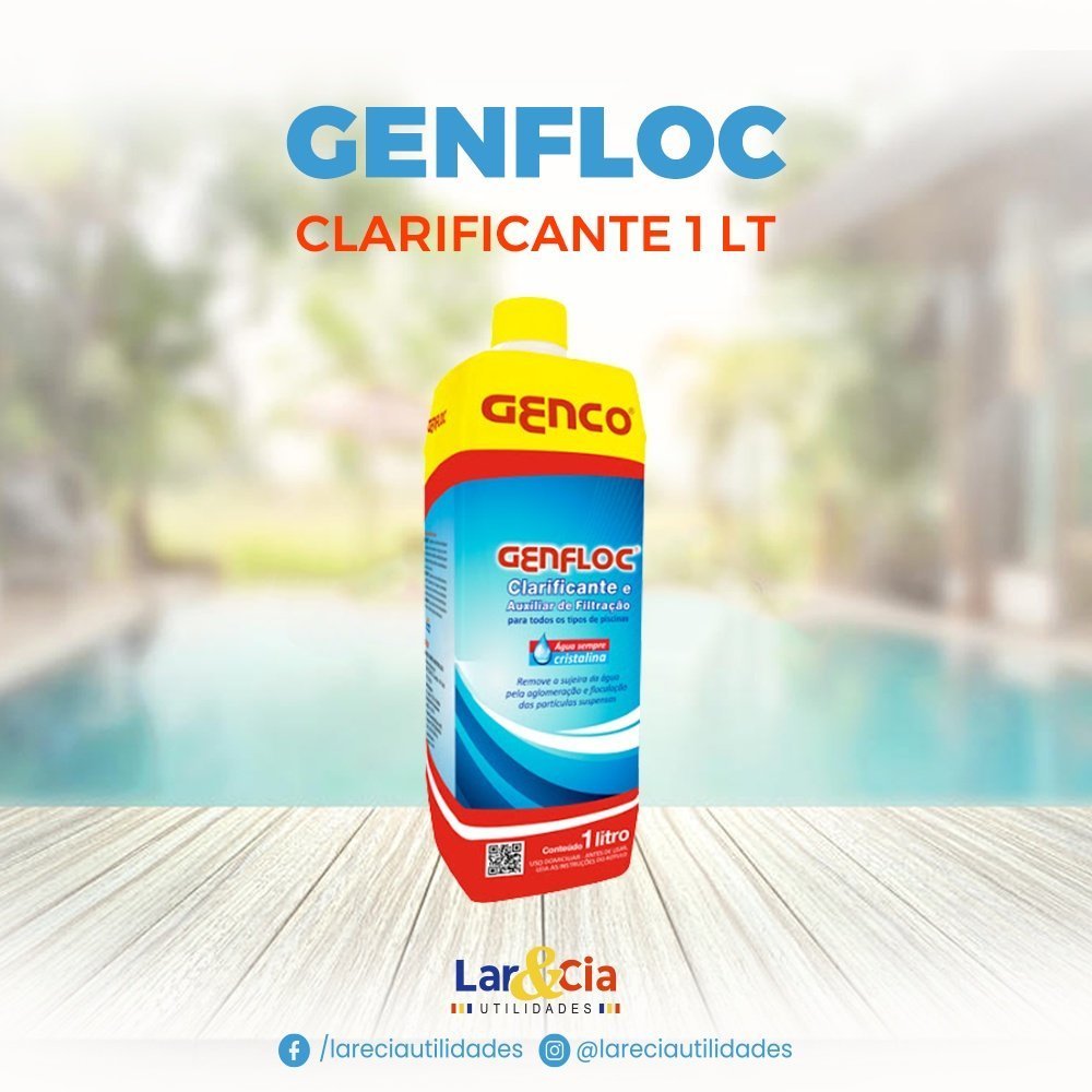 Genfloc 01 lt clarificante e auxiliar de filtração Genco - 2