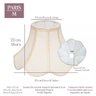 Cupula Clássica Luminaria de Abajur 22x10x30cm Trabalhada Estilo Paris M Tecido Algodão - 2