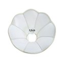 Ver imagem 3 de Cupula Clássica Luminaria de Abajur 22x10x30cm Trabalhada Estilo Paris M Tecido Algodão