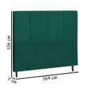 Ver imagem 2 de Cabeceira Estofada Box Casal Queen Size Encosto para Cama Hylux 164x126 Cm Azul Tiffany