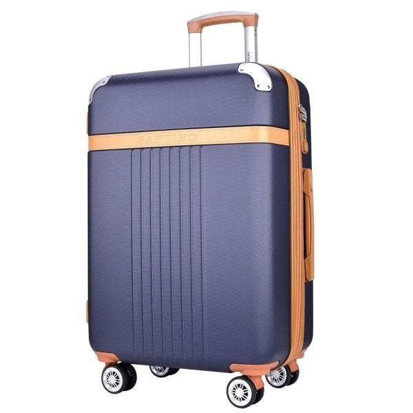 Mala Viagem Santino B182 Rígida Abs Rodinhas 360 Pequena - Azul