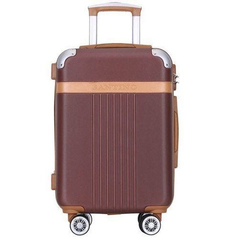 Mala Viagem Santino B182 Rígida Abs Rodinhas 360 Pequena - Marrom