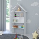 Ver imagem 1 de Estante Casinha Infantil Organizadora 4 Prateleiras Candy L03 Branco - Mpozenato