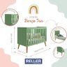 Berço Americano Mini Cama Verde Botanico Isis - 4