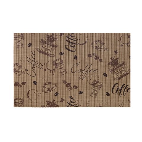 Tapete Antiderrapante Tropical 43cm X 65cm Café Expresso Kapazi