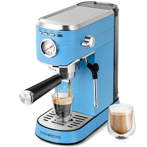Casabrews Máquina de Espresso 20 Bar com Vaporizador de Leite (azul Bebê)