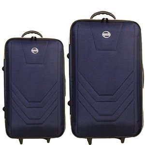 KIT CONJUNTO JOGO 2 MALAS VIAGEM VILLAGE - MÉDIA E PEQUENA - Azul