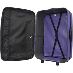 KIT CONJUNTO JOGO 2 MALAS VIAGEM VILLAGE - MÉDIA E GRANDE - Violeta escuro - 2