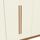 Ver imagem 4 de Guarda-roupa 6 Portas com Gavetas Internas:canela/off-white