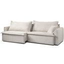 Ver imagem 4 de Sofá 3 Lugares Retrátil Reclinável para Sala de Estar 250cm Sumaya K01 Veludo Bege - Lyam Decor