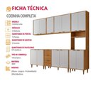 Ver mais imagens de Armário de Cozinha Completo Luísa 100% MDF 5 Peças 13 Portas 3 Gavetas 260cm Moderna Mobília