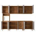 Ver imagem 3 de Armário de Cozinha Completo Luísa 100% MDF 5 Peças 13 Portas 3 Gavetas 260cm Moderna Mobília