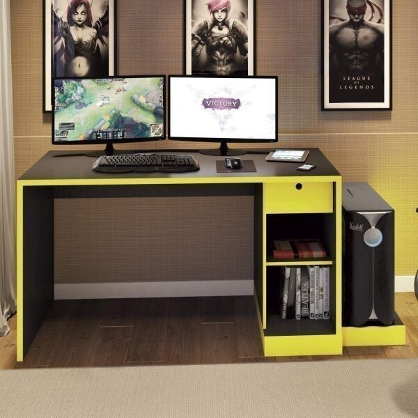 Mesa para Computador Desk Gamer Escrivaninha DRX 3000 Espresso Móveis - 2