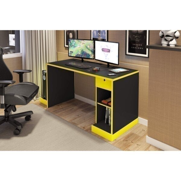 Mesa para Computador Desk Gamer Escrivaninha DRX 3000 Espresso Móveis - 6