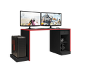 Ver imagem 3 de Mesa Gamer Escrivaninha DRX 3000 1 Gaveta 172cm Espresso Móveis Preto Tx E Vermelho Tx
