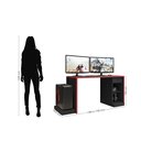 Ver imagem 5 de Mesa Gamer Escrivaninha DRX 3000 1 Gaveta 172cm Espresso Móveis Preto Tx E Vermelho Tx