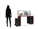 Ver imagem 5 de Mesa Gamer Escrivaninha DRX 3000 1 Gaveta 172cm Espresso Móveis Preto Tx E Vermelho Tx