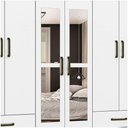 Ver imagem 6 de Guarda Roupa Casal Lu 6 Portas 4 Gavetas Com Espelho Branco