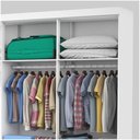 Ver imagem 4 de Guarda Roupa Casal Lu 6 Portas 4 Gavetas Com Espelho Branco