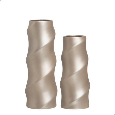 Vasos de Mesa para Decoração Dupla Contorno Creme