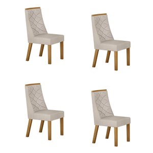 Kit de 4 Cadeiras para Sala de Jantar Aurora