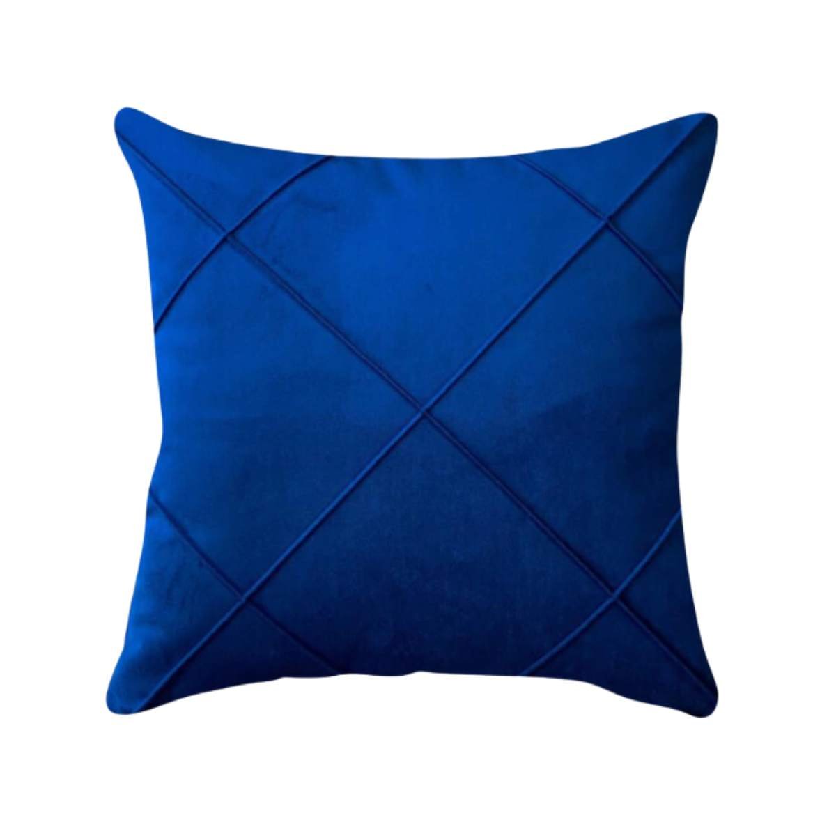 Capa de Almofada Drapeada Veludo Azul Marinho 43x43cm