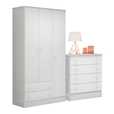 Ver imagem 1 de Guarda Roupa com 3 Portas e Cômoda Hamilton Branco Branco