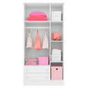 Ver imagem 4 de Guarda Roupa com 3 Portas e Cômoda Hamilton Branco Branco