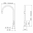 Ver imagem 3 de TORNEIRA COZINHA DOCOL GALIFLEX CHROME/BLACK 00966957