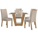 Ver imagem 2 de Conjunto Mesa Com Tampo 4 Cadeiras Rinzai Apogeu Móveis Lopas
