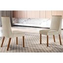 Ver imagem 1 de Cadeira Sala de Jantar Dakota Kit 2 Un Mdf Imbuia - Veludo Creme - Rufato