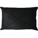 Ver imagem 1 de Capa de Almofada Retangular Drapeada Veludo Preto