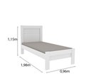 Ver imagem 2 de Cama solteiro 100% MDF - Safira-Neve - Tcil móveis