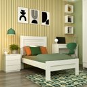 Ver imagem 1 de Cama solteiro 100% MDF - Safira-Neve - Tcil móveis