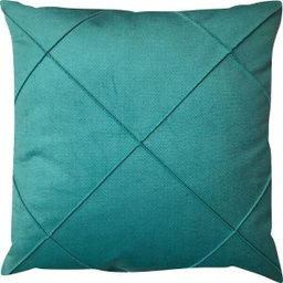 Capa de Almofada Drapeada Veludo Azul Turquesa 43x43 - 1