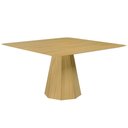 Ver imagem 1 de Mesa Sala de Jantar 4 Lugares 150cm Tampo com Vidro Quadrado Talocan Freijó - Gran Belo