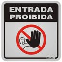 Ver imagem 1 de Placa de Alumínio Auto-Adesiva 12x12cm Alta Proibida a Entrada - 900 AV - SINALIZE PLACA ALUM.12X12