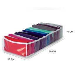 Colmeia Organizadora G VB Home - Transparente com Viés Branco - 2