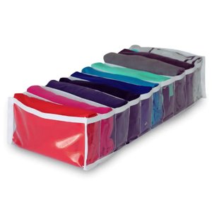 Colmeia Organizadora G VB Home - Transparente com Viés Branco