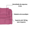 Ver imagem 6 de Kit 02 Poltrona Decorativa Recepção Escritório Veludo Alana Cor:pink