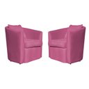 Ver imagem 1 de Kit 02 Poltrona Decorativa Recepção Escritório Veludo Alana Cor:pink